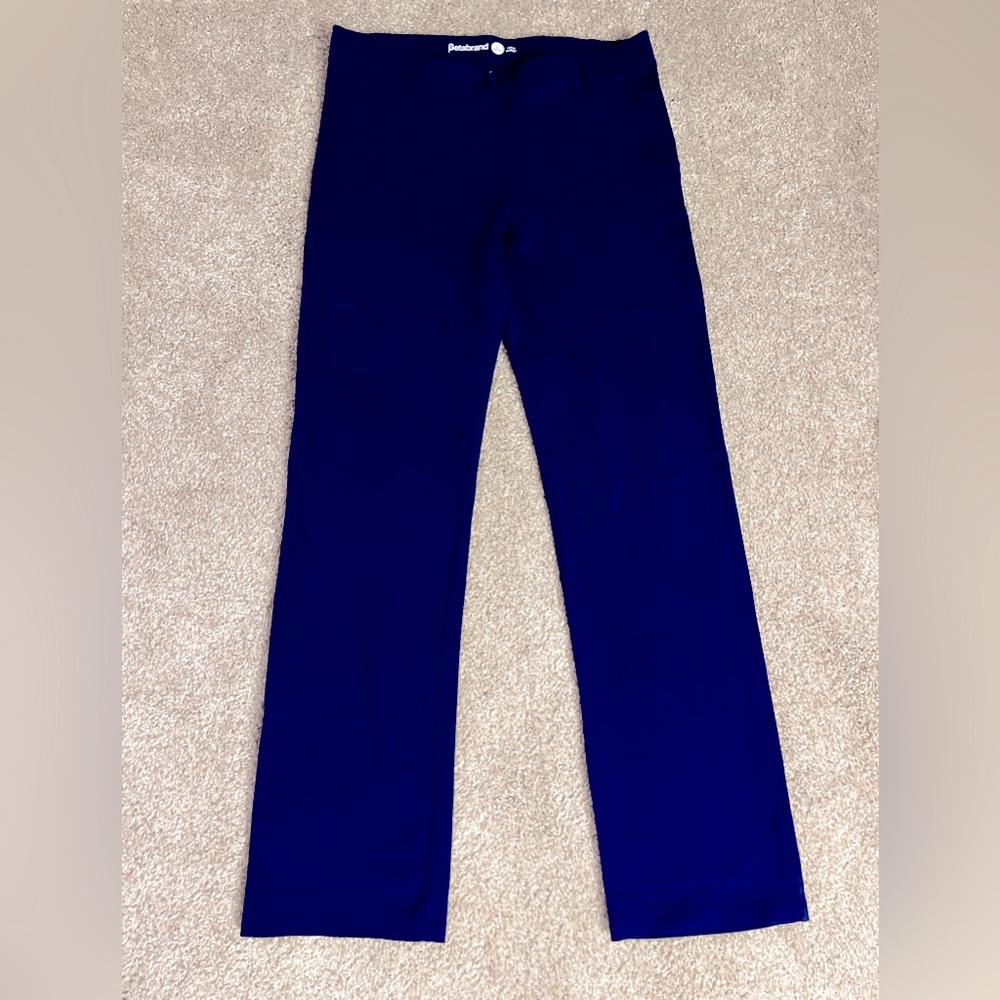 Navy Blue Betabrand Straight Leg Yoga Dress Pants